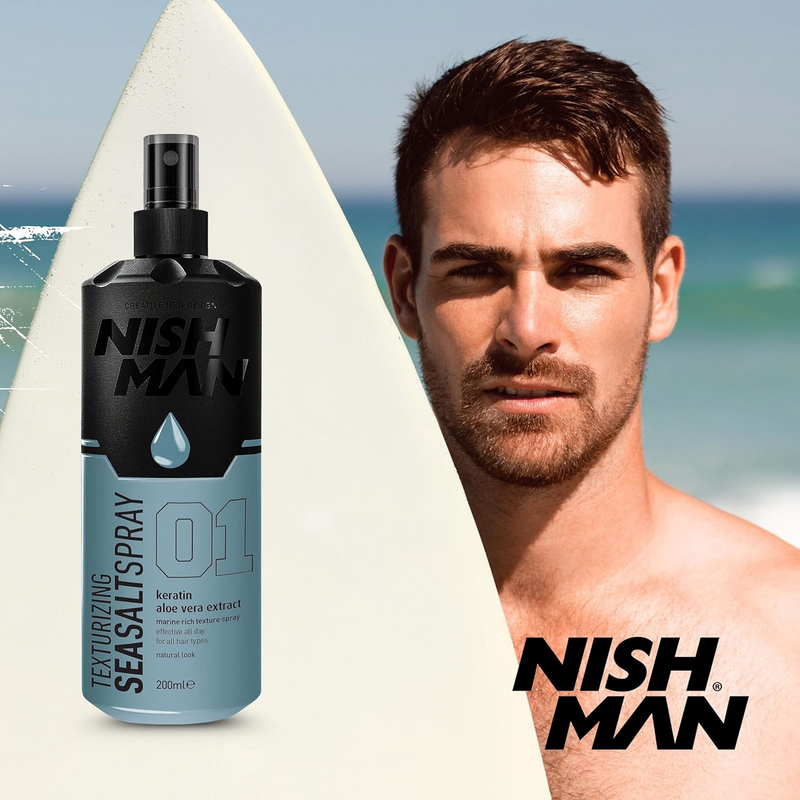 Nishman Texturizador Cabello Sal Marina Con Keratina Y Aloe