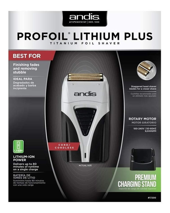 Maquina Andis Afeitadora Shaver Profoil Lithium Plus titanium