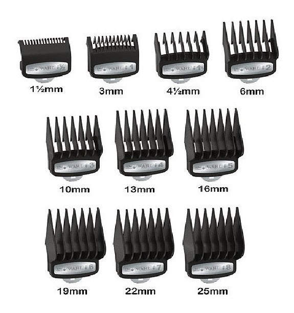 Set Peines De Alza Guia WAHL Premium Metalico X 10 U