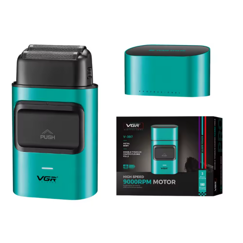 Afeitadora Shaver Inalámbrica VGR Professional V-307 Verde