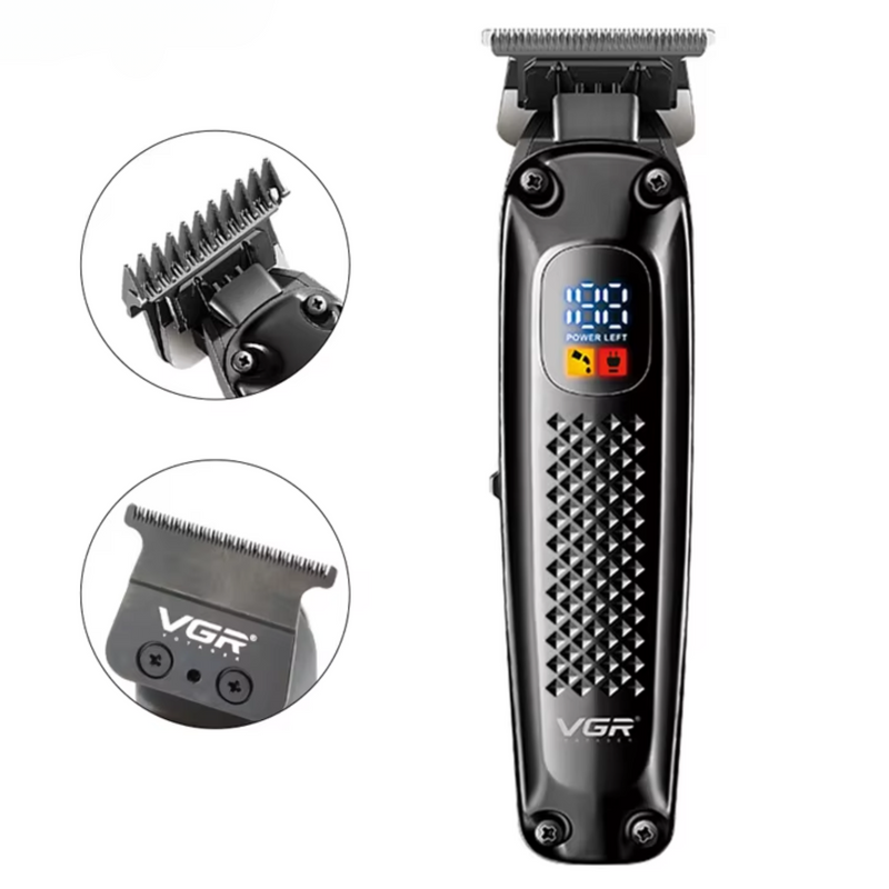 Máquina Patillera Profesional Recargable VGR V-972 Led Usb