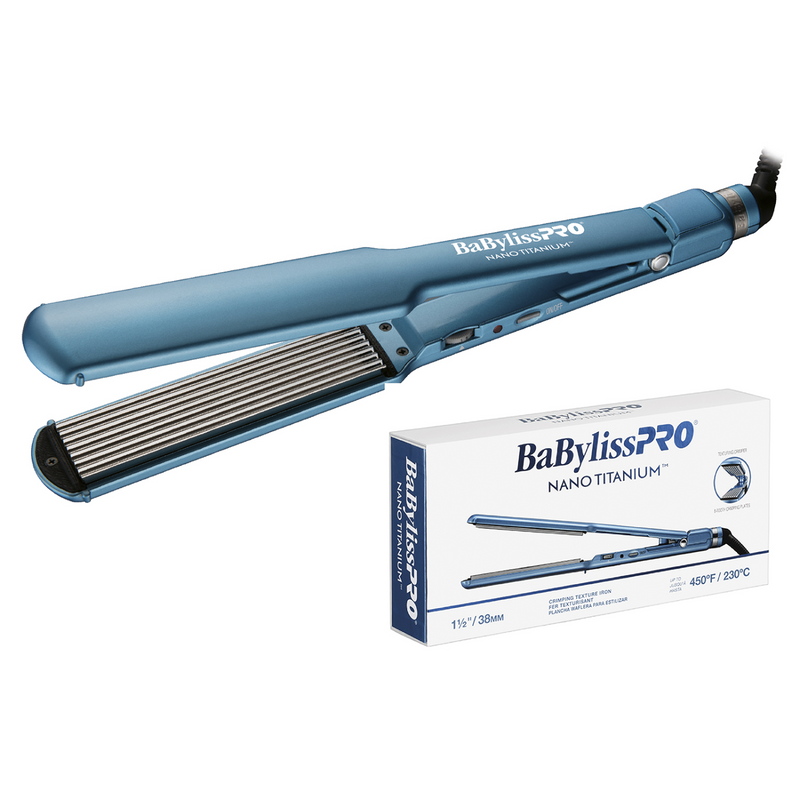 Plancha Waflera Nano Titanium BabylissPro 38mm 8-Tooth