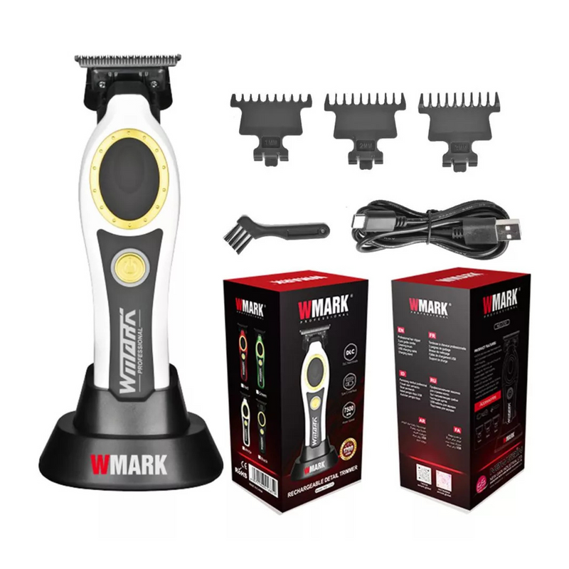 Máquina Trimmer Patillera Wmark NG7230 Blanco 7500 RPM