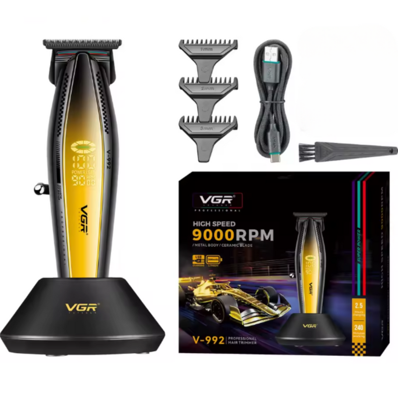 Máquina Patillera Pro VGR V-992 Dorado Metal 9000 Rpm Motor
