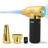 Soplador Eléctrico Inalámbrico 120000RPM con Boquillas Dorado