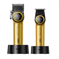 Barber Combo Dorado VGR Pro. Cortapelo V-001 + Patillera V-977