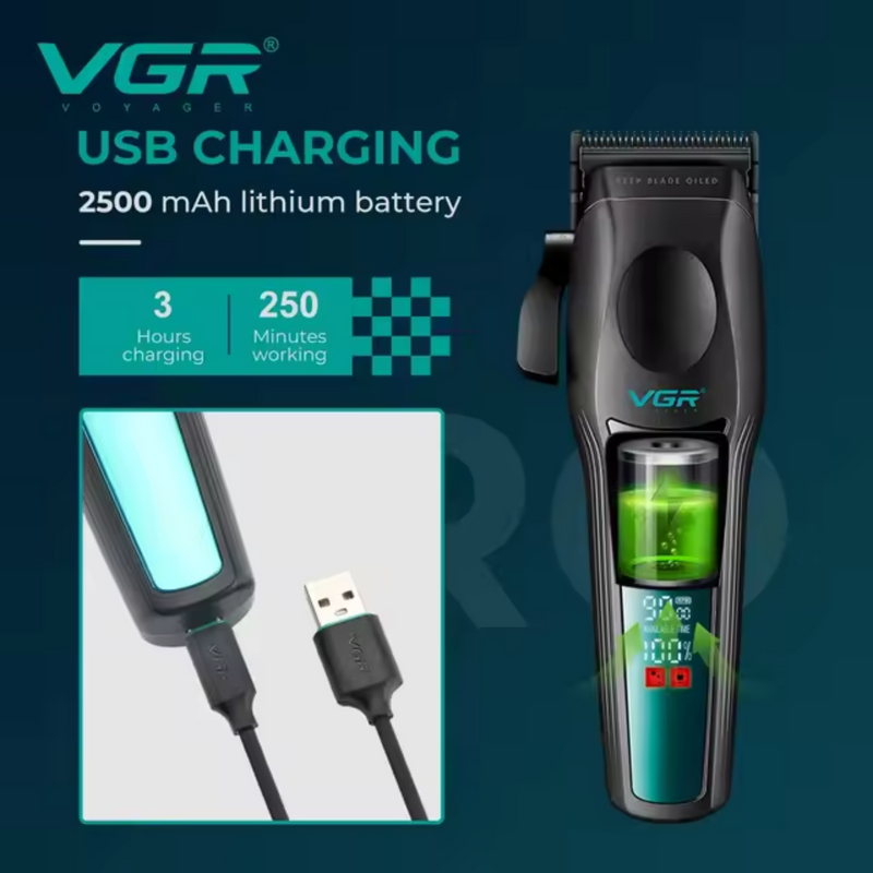 Maquina De Cortar Pelo VGR Profesional V-195 9000 Rpm Verde
