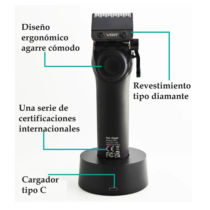 Máquina Cortapelo VGR001 Clipper Profesional Alta Potencia DLC