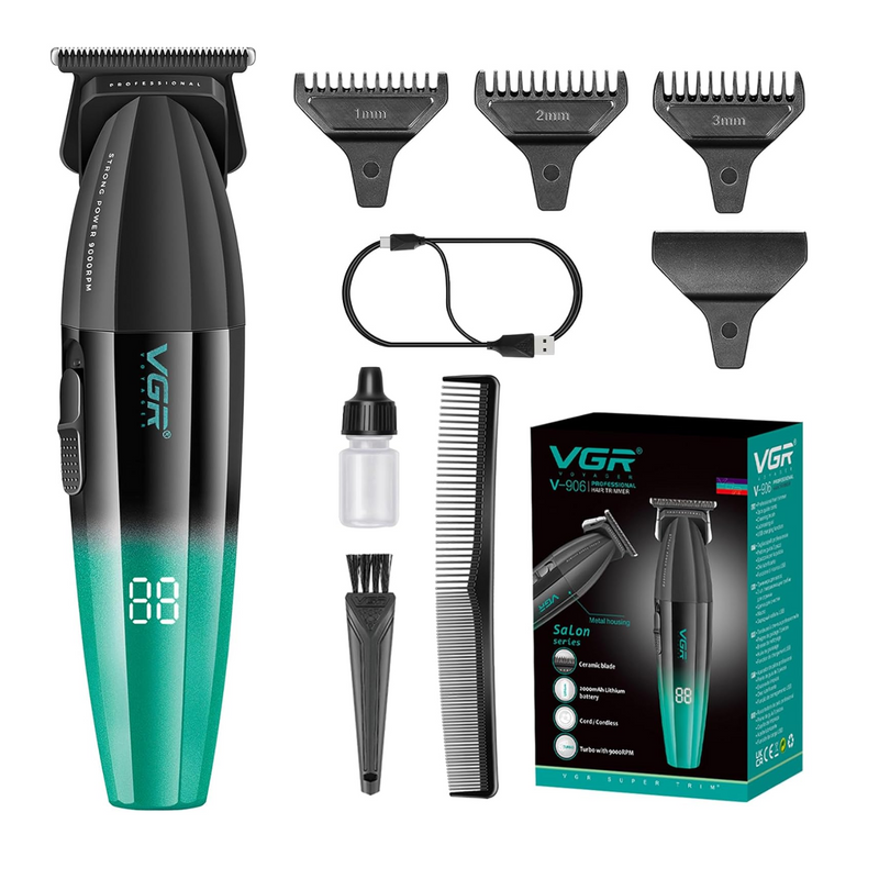 Máquina Patillera Profesional Vgr V-906 Verde 9000 Rpm
