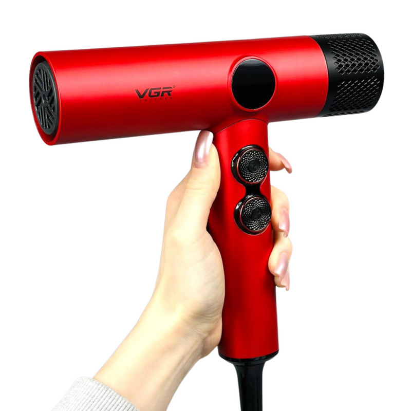Secador De Pelo Profesional VGR V-401 110000 RPM Rojo