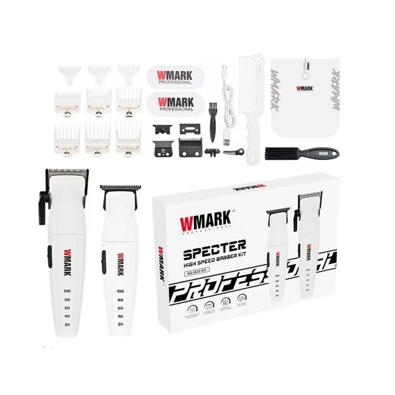 Barber Combo NG8632 Wmark CortaPelo + Patillera 9000 Rpm