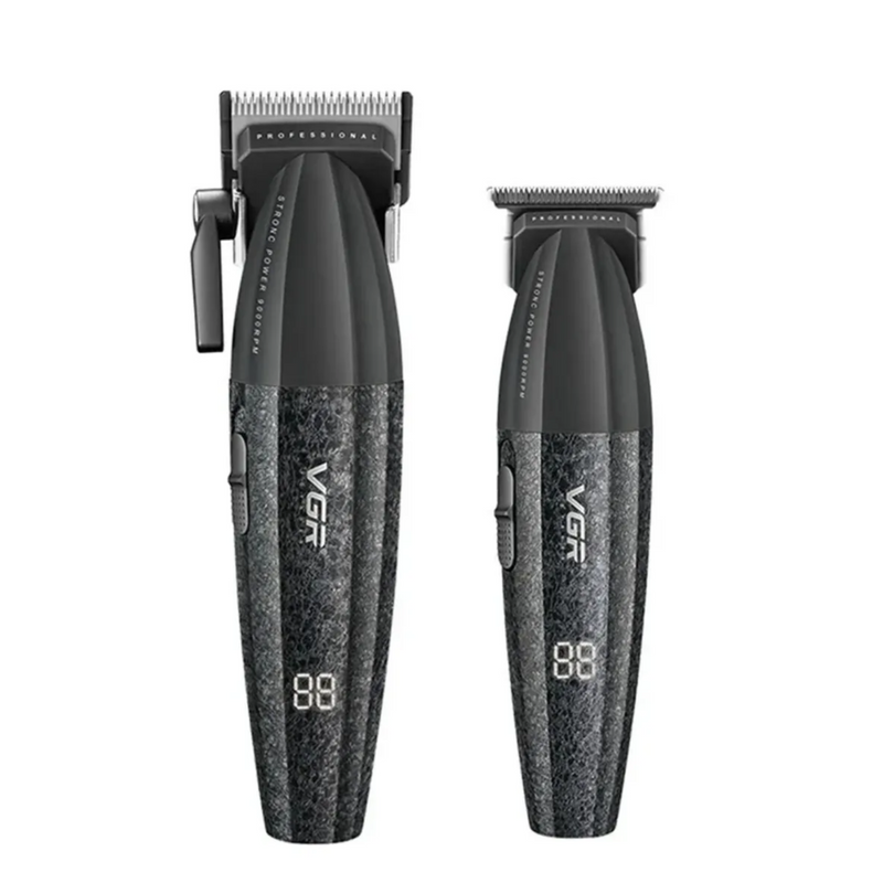 Barber Combo VGR V640 Cortapelo,Patillera y Afeitadora Negro