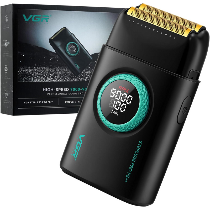 Shaver Afeitadora Profesional VGR 377 9000RPM Regulable Negro