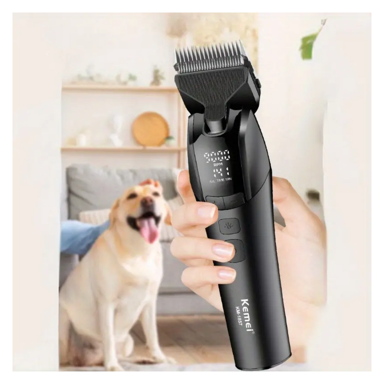 Máquina Cortapelo de Mascota Perro Gato KEMEI KM1857 9000 RPM