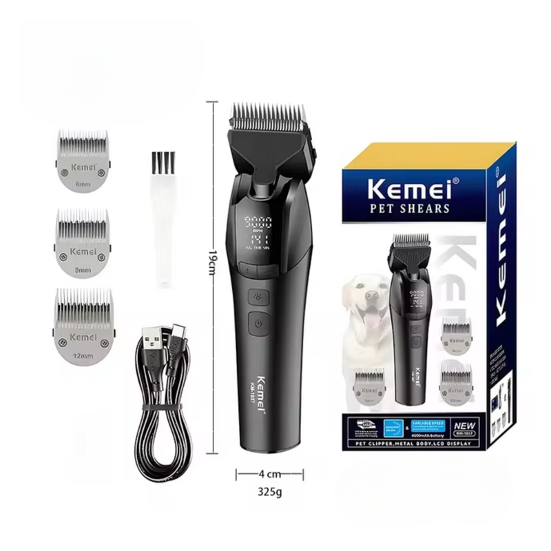 Máquina Cortapelo de Mascota Perro Gato KEMEI KM1857 9000 RPM