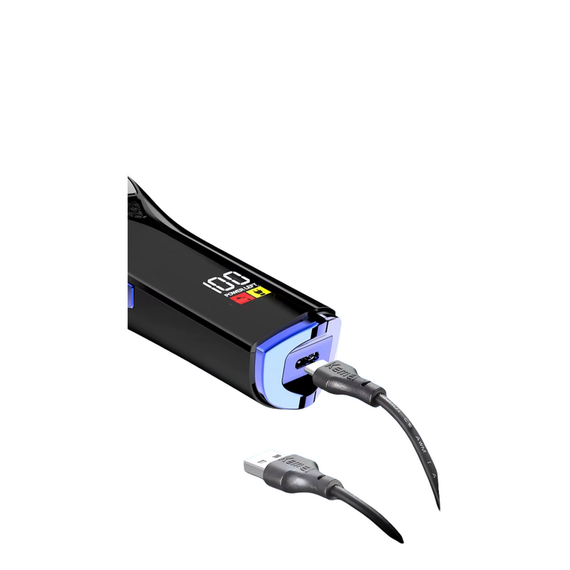 Maquina Patillera Trimmer Recargable Kemei KM-1556 Digital