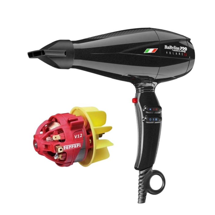 Secador Volare V1 Motor Ferrari BabylissPro BABF NEGRO