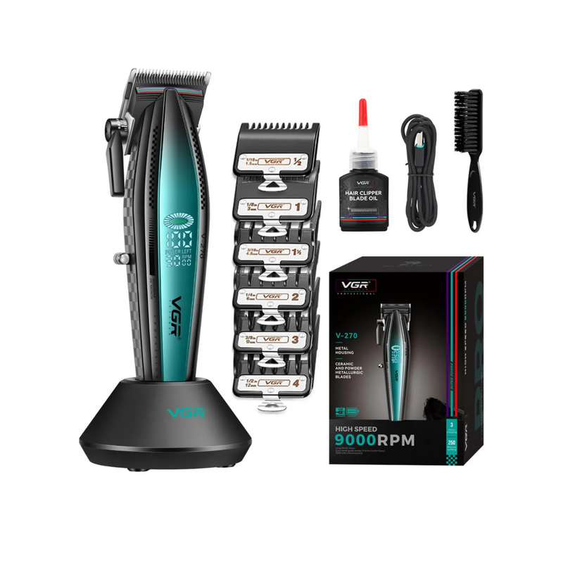Barber Combo VGR 270 Clipper y Trimmer V992 9000RPM