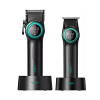 Barber Combo Negro VGR Pro. Cortapelo V-001 + Patillera V-977