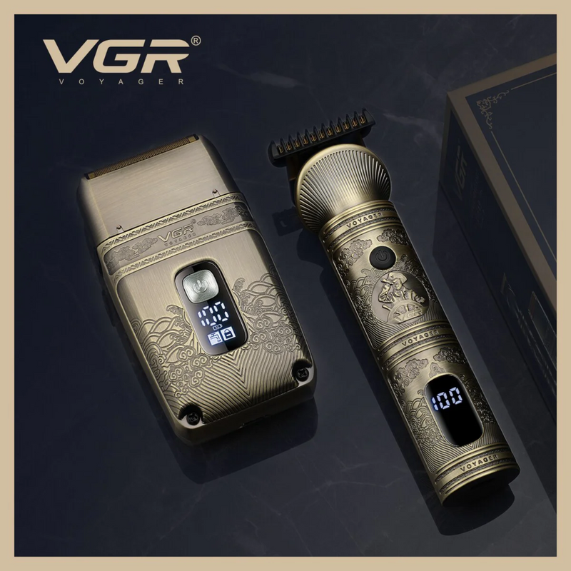 Combo VGR Máquina Patillera y Afeitadora Inalámbrica  V-649