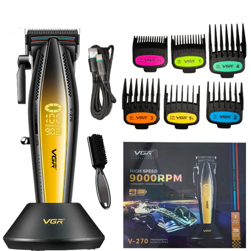 Máquina VGR Profesional Corta Pelo Dorado V-270 9000 RPM