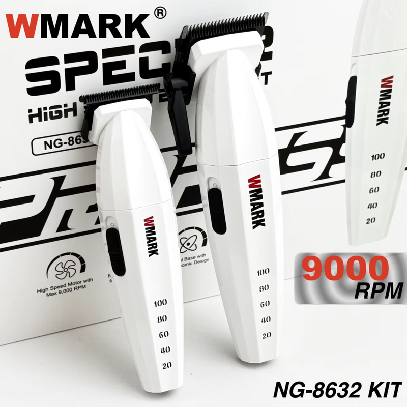 Barber Combo NG8632 Wmark CortaPelo + Patillera 9000 Rpm
