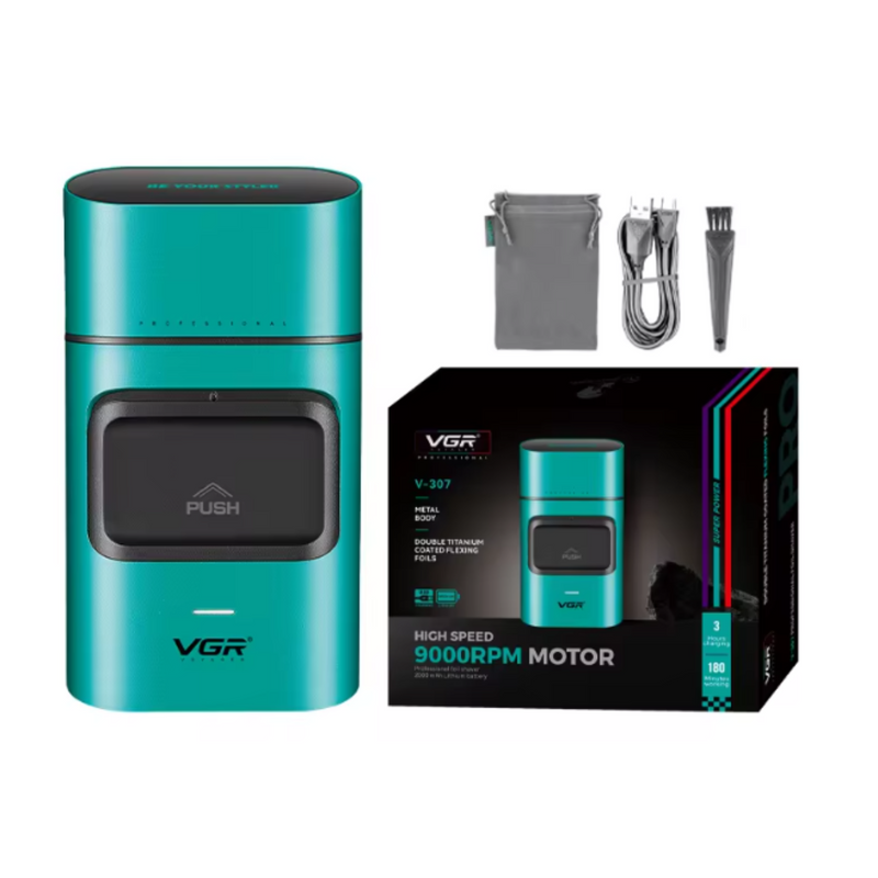Afeitadora Shaver Inalámbrica VGR Professional V-307 Verde