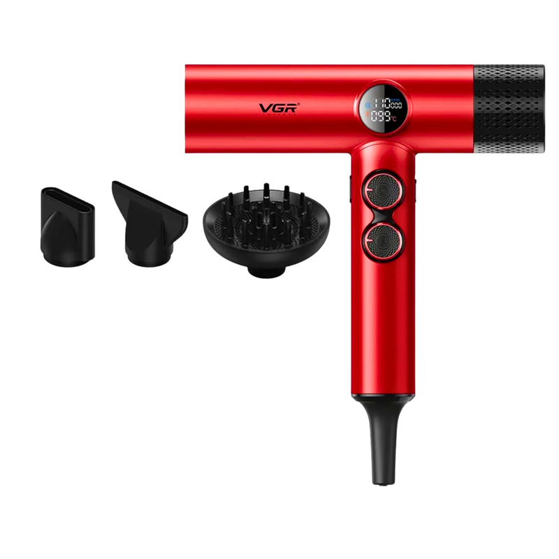 Secador De Pelo Profesional VGR V-401 110000 RPM Rojo