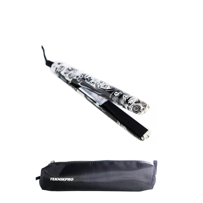 Plancha Alisadora De Viaje TeknikPro Mini Tatoo 17 Cm +Bolso