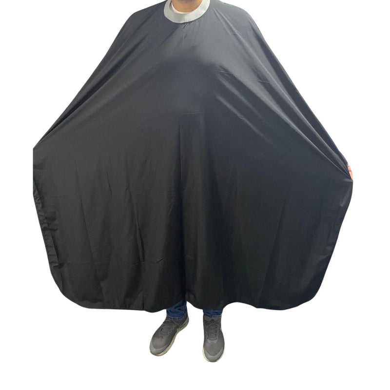 Capa de Barbero Goma Cuello de Silicona Negro