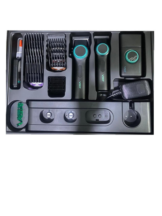 Barber Combo VGR Cortapelo, Patillera Y Afeitadora Negro Stepless 3