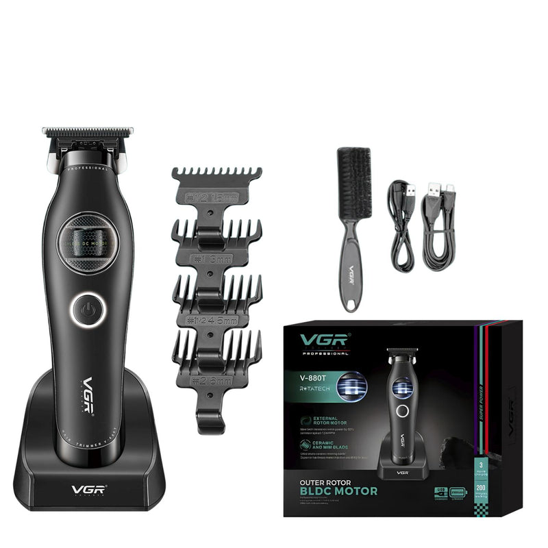 Maquina Patillera Trimmer VGR880T Rotatech Bldc 7200RPM Negro