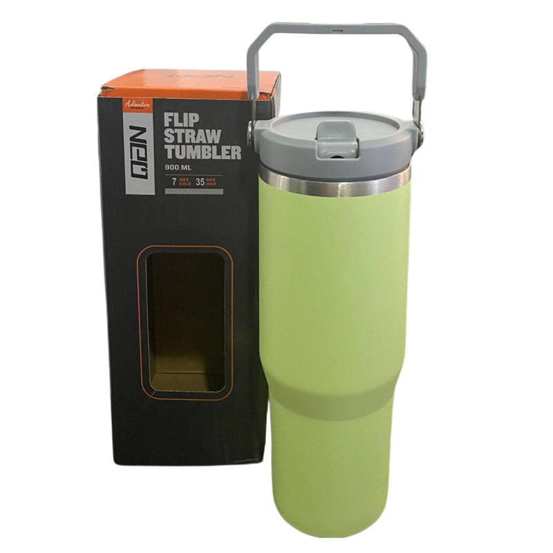 Botella Termica Flip Straw Tumbler 900 Ml Verde