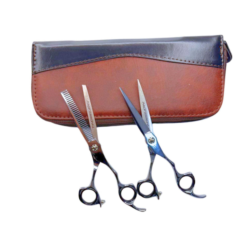 Set de Tijeras Wmark Pro D96-PS026 6″ Con Estuche Y Peineta
