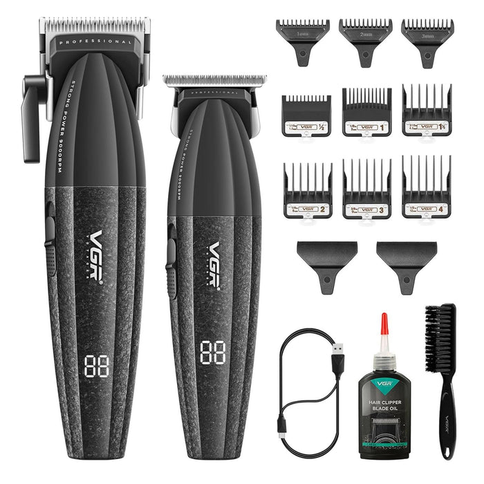 Barber Combo VGR Profesional V640 Clipper y Trimmer 9000RPM