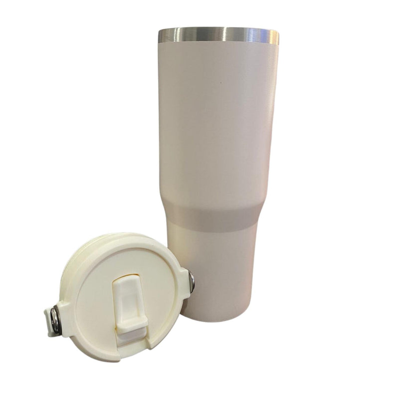 Botella Termica Flip Straw Tumbler 900 Ml Crema