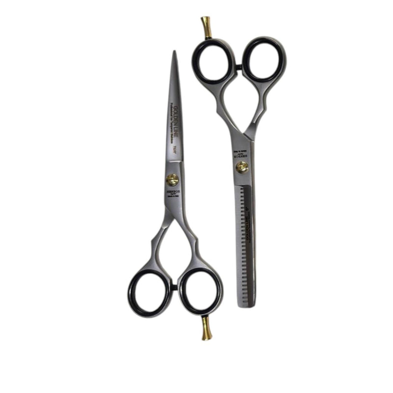Kit Tijera Henbor Italiana Microdentada Y Esculpidora Mate 6"