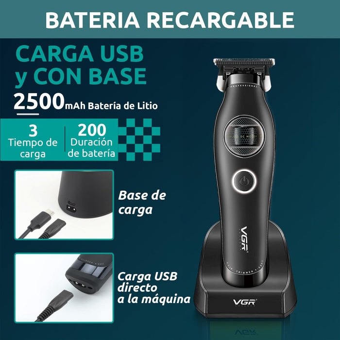 Maquina Patillera Trimmer VGR880T Rotatech Bldc 7200RPM Negro