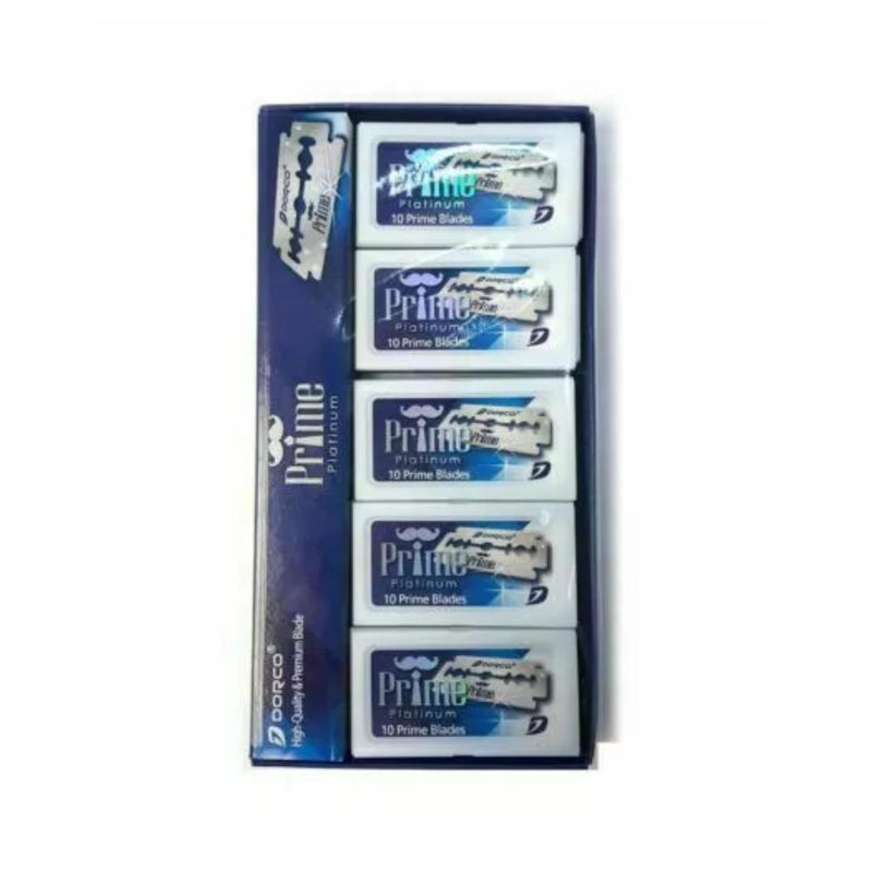 1000 Navajas Dorco Para Afeitar Doble Filo Prime Platinum