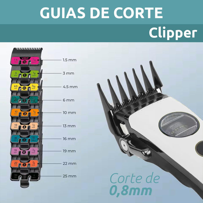 Máquina Cortar Pelo VGR880C Cerámica Motor Rotatech Blanco