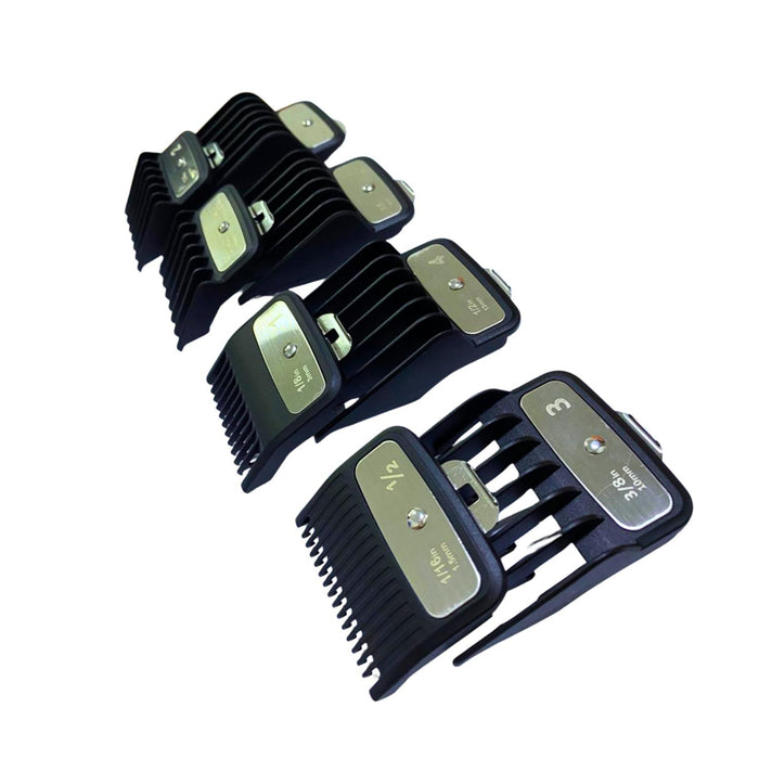 Set Peines De Alza Guia Premium Metalico X 8 U Color Negro