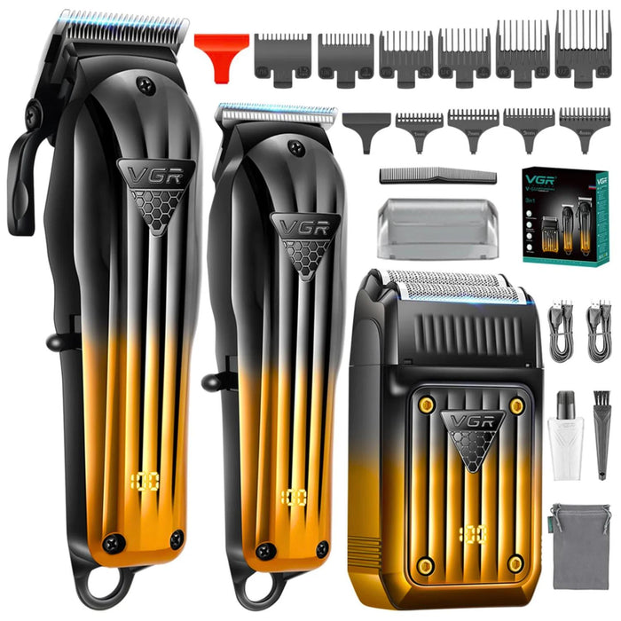 Barber Combo VGR Profesional V644 Clipper + Trimmer + Shaver
