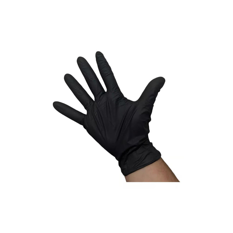 Guantes De Nitrilo Negro Clean Carrier 100un Talla S