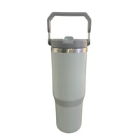 Botella Termica Flip Straw Tumbler 900 Ml Gris Claro
