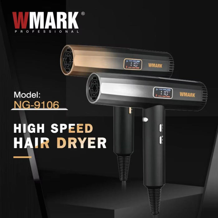 Secador De Cabello Wmark Prof. 2000w Ultra Ligera Gold