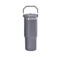 Botella Termica Flip Straw Tumbler 900 Ml Gris Oscuro