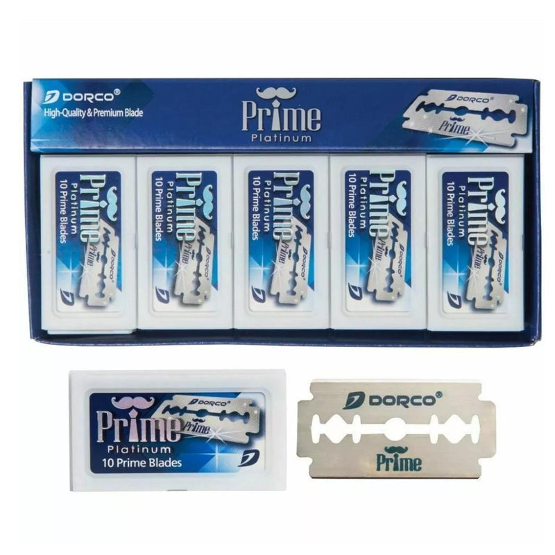 1000 Navajas Dorco Para Afeitar Doble Filo Prime Platinum