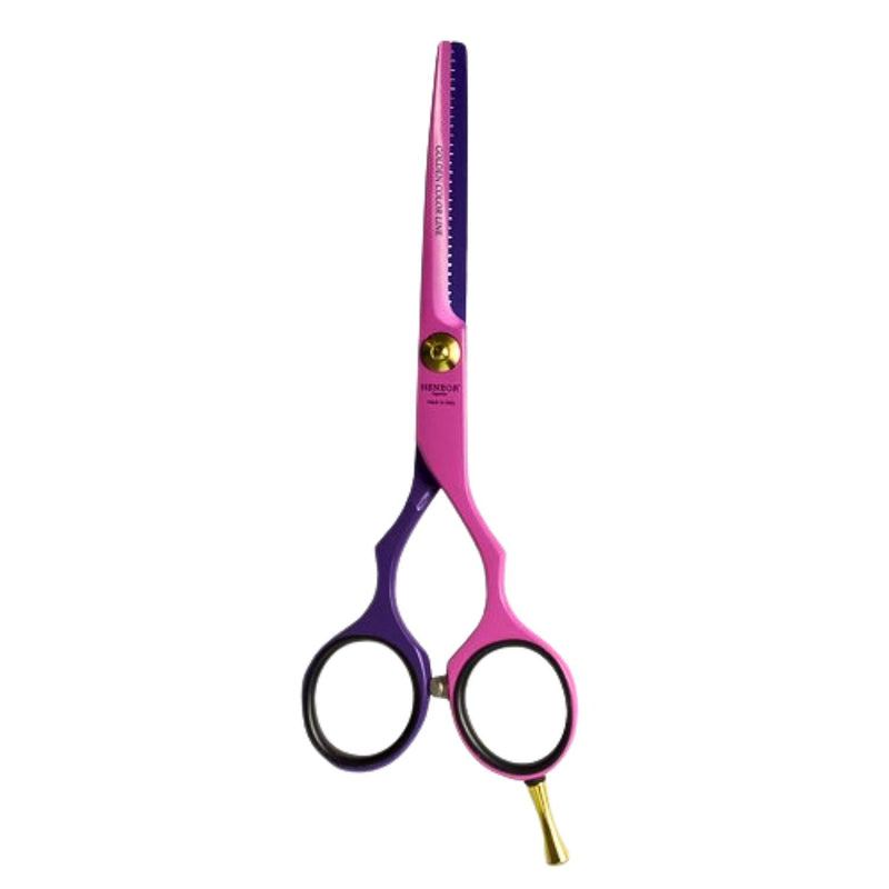 Tijera Henbor Italiana 783P Esculpidora 6 Rosado & Purpura