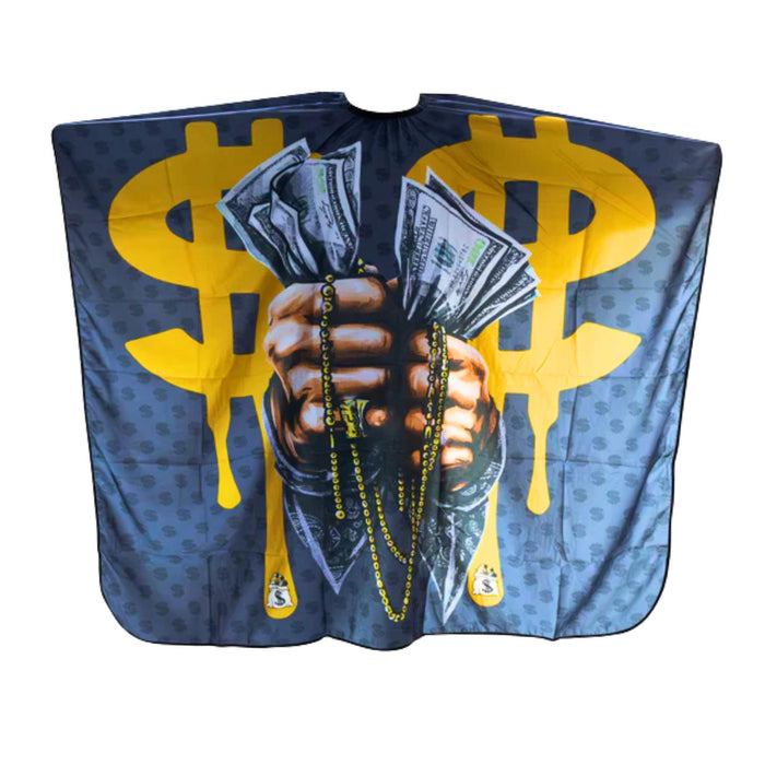 Capa Para Barberia Peluqueria 160cm X 145cm  Diseño Dinero