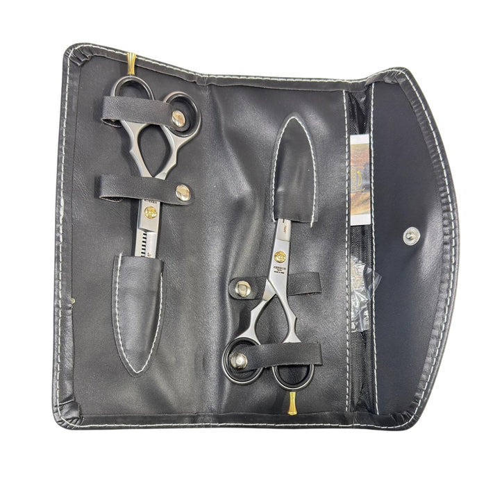 Kit Tijera Henbor Italiana Microdentada Y Esculpidora Mate 6"